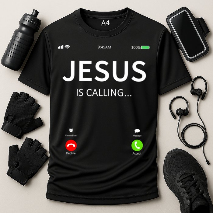 Jesus Is Calling Christian Cooling Performance Crew T-Shirt