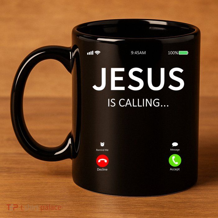 Jesus Is Calling Christian 11oz C Handle Ceramic Mug