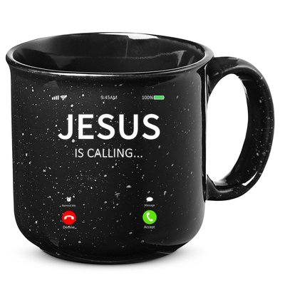 Jesus Is Calling Christian 15oz Campfire Ceramic Mug