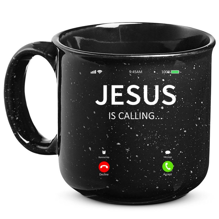 Jesus Is Calling Christian 15oz Campfire Ceramic Mug