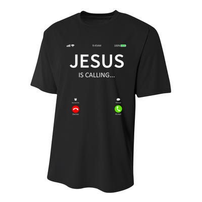 Jesus Is Calling Christian Youth Performance Sprint T-Shirt
