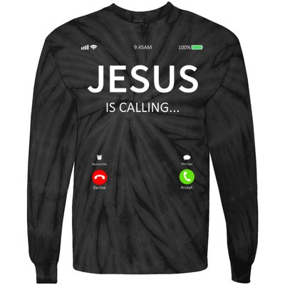 Jesus Is Calling Christian Tie-Dye Long Sleeve Shirt