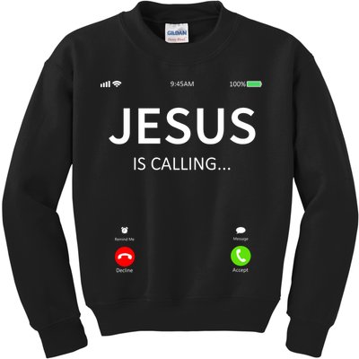 Jesus Is Calling Christian Kids Sweatshirt