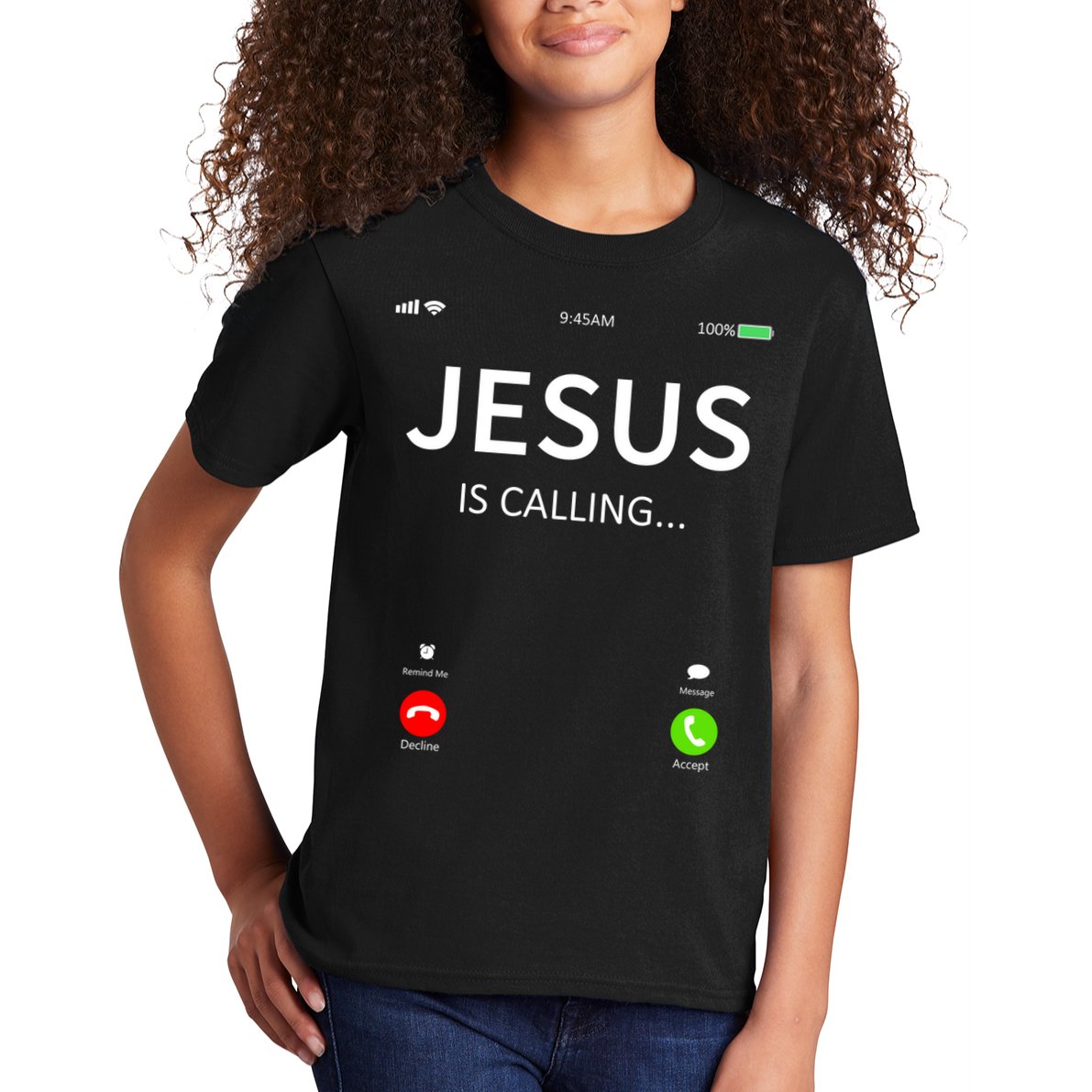 Jesus Is Calling Christian Kids T-Shirt