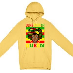 Juneteenth Independence Day Queen Freedom 1865 Mother's Day Cute Gift Premium Pullover Hoodie