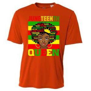 Juneteenth Independence Day Queen Freedom 1865 Mother's Day Cute Gift Cooling Performance Crew T-Shirt