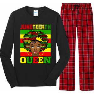 Juneteenth Independence Day Queen Freedom 1865 Mother's Day Cute Gift Long Sleeve Pajama Set