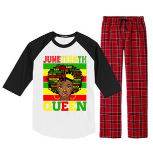 Juneteenth Independence Day Queen Freedom 1865 Mother's Day Cute Gift Raglan Sleeve Pajama Set