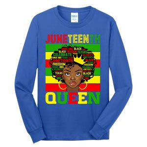 Juneteenth Independence Day Queen Freedom 1865 Mother's Day Cute Gift Tall Long Sleeve T-Shirt