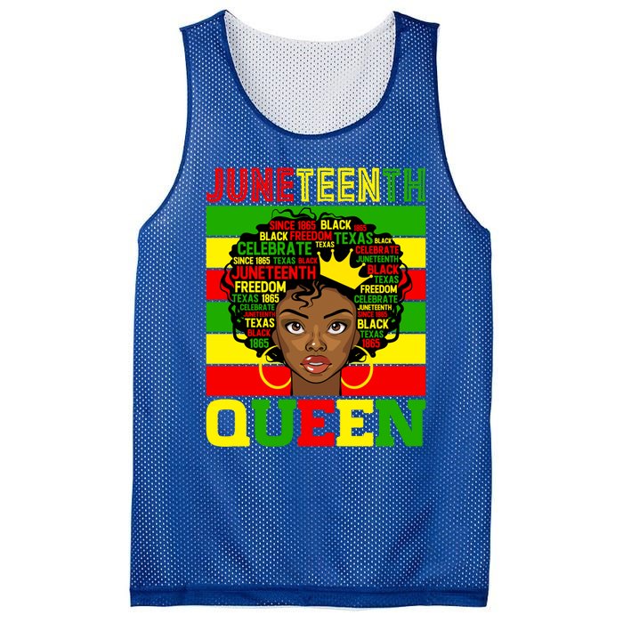 Juneteenth Independence Day Queen Freedom 1865 Mother's Day Cute Gift Mesh Reversible Basketball Jersey Tank