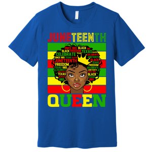 Juneteenth Independence Day Queen Freedom 1865 Mother's Day Cute Gift Premium T-Shirt