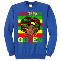 Juneteenth Independence Day Queen Freedom 1865 Mother's Day Cute Gift Tall Sweatshirt