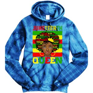 Juneteenth Independence Day Queen Freedom 1865 Mother's Day Cute Gift Tie Dye Hoodie