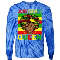 Juneteenth Independence Day Queen Freedom 1865 Mother's Day Cute Gift Tie-Dye Long Sleeve Shirt