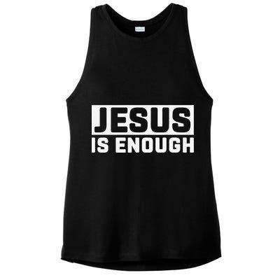 Jesus Is Enough Bible Ladies PosiCharge Tri-Blend Wicking Tank