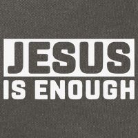 Jesus Is Enough Bible Cotton Canvas Backpack