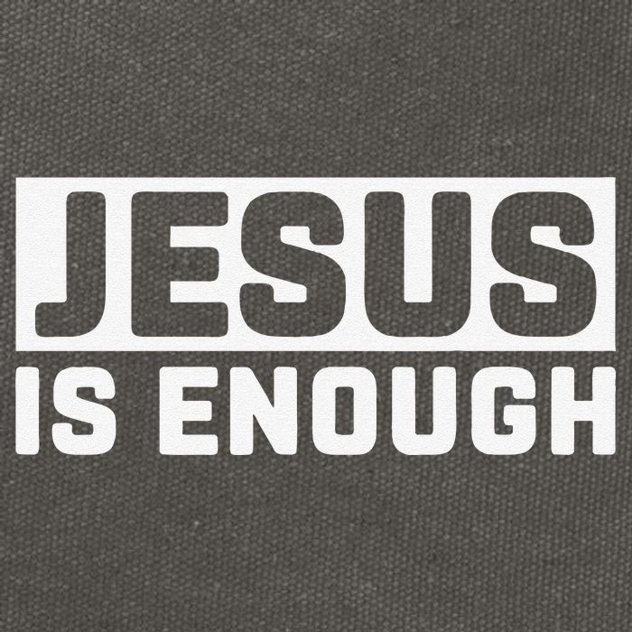 Jesus Is Enough Bible Cotton Canvas Backpack