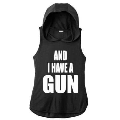 Junathrifts Its Four Loko Friday And I Have A Gun Ladies PosiCharge Tri-Blend Wicking Draft Hoodie Tank