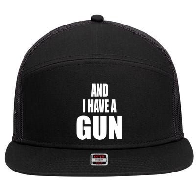 Junathrifts Its Four Loko Friday And I Have A Gun 7 Panel Mesh Trucker Snapback Hat