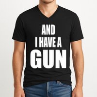 Junathrifts Its Four Loko Friday And I Have A Gun V-Neck T-Shirt