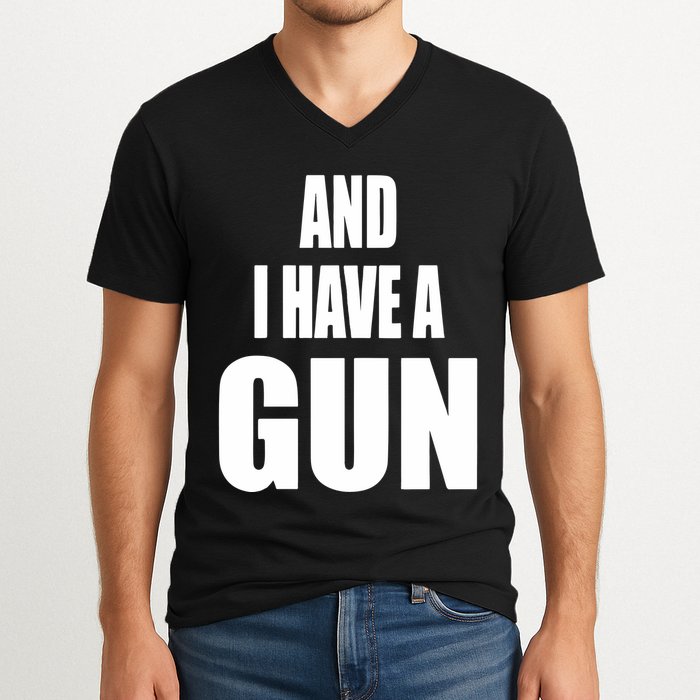 Junathrifts Its Four Loko Friday And I Have A Gun V-Neck T-Shirt