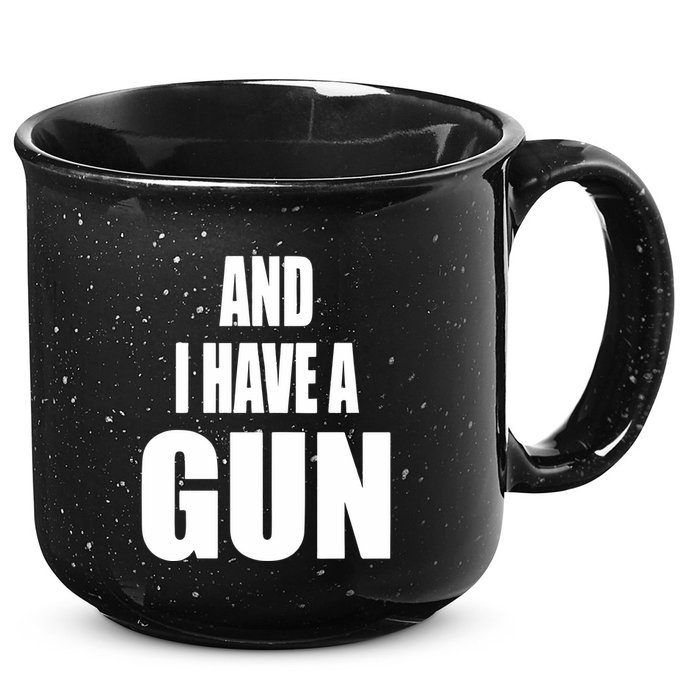 Junathrifts Its Four Loko Friday And I Have A Gun 15oz Campfire Ceramic Mug