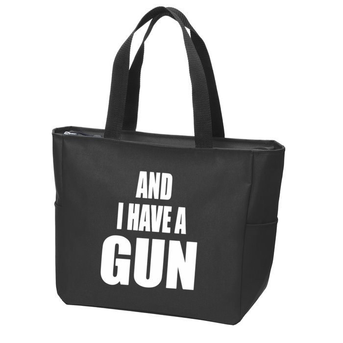 Junathrifts Its Four Loko Friday And I Have A Gun Zip Tote Bag
