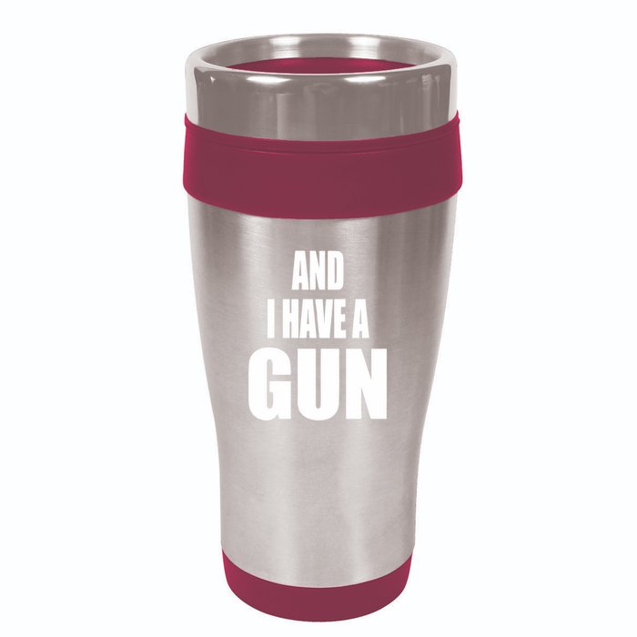 Junathrifts Its Four Loko Friday And I Have A Gun 16oz Travel Tumbler
