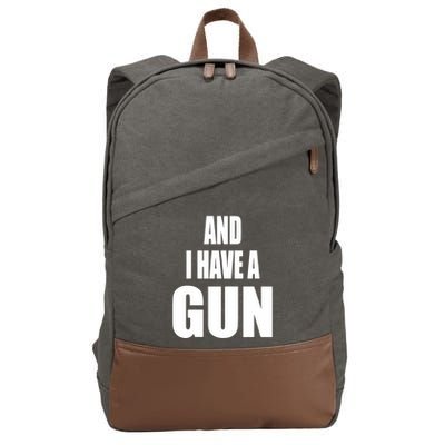 Junathrifts Its Four Loko Friday And I Have A Gun Cotton Canvas Backpack