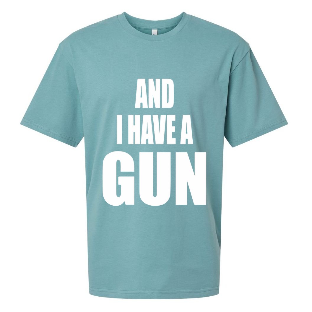Junathrifts Its Four Loko Friday And I Have A Gun Sueded Cloud Jersey T-Shirt