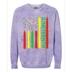 Juneteenth In Flag For Black History Day Black history Junet Colorblast Crewneck Sweatshirt