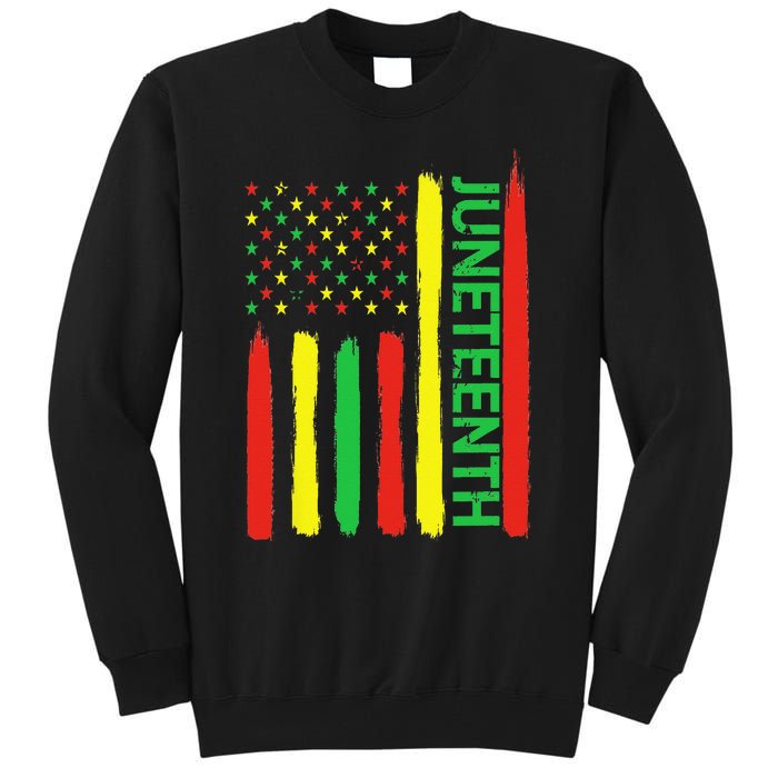 Juneteenth In Flag For Black History Day Black history Junet Tall Sweatshirt