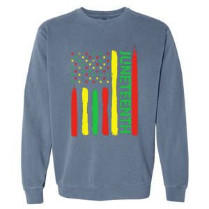 Juneteenth In Flag For Black History Day Black history Junet Garment-Dyed Sweatshirt