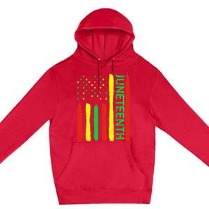 Juneteenth In Flag For Black History Day Black history Junet Premium Pullover Hoodie