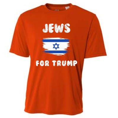 Jewish Israel Flag Jews for Trump  Cooling Performance Crew T-Shirt