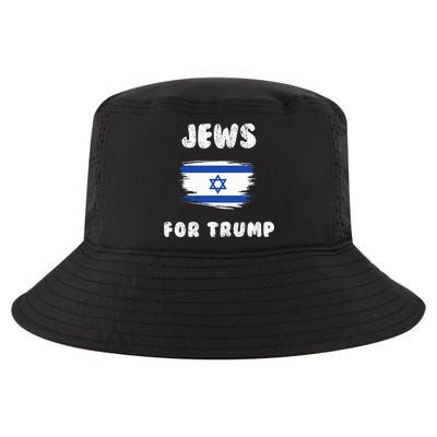 Jewish Israel Flag Jews for Trump  Cool Comfort Performance Bucket Hat