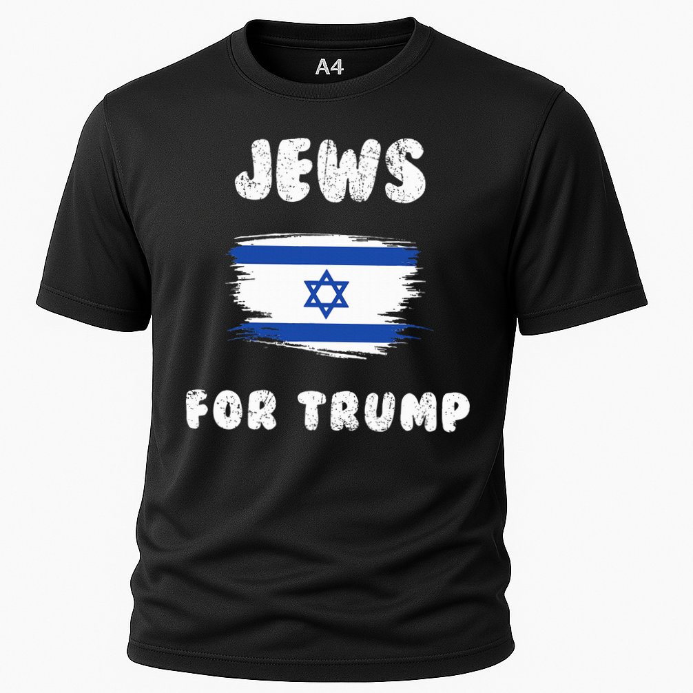 Jewish Israel Flag Jews for Trump  Cooling Performance Crew T-Shirt