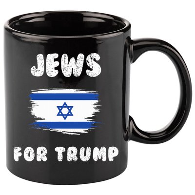 Jewish Israel Flag Jews for Trump  11oz C Handle Ceramic Mug