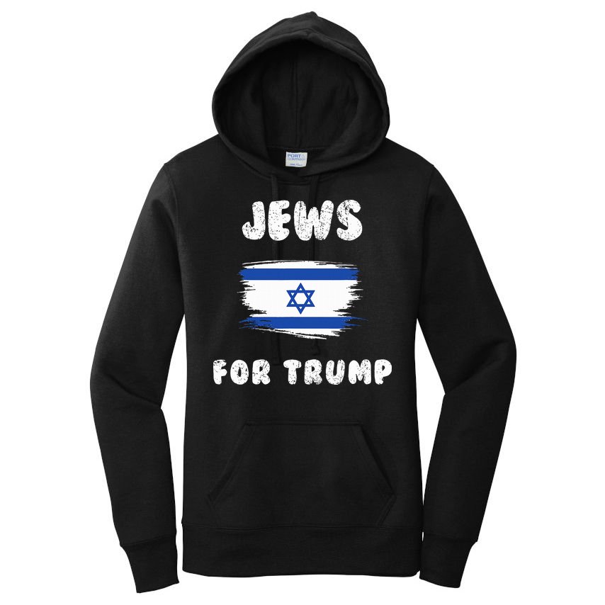 Jewish Israel Flag Jews for Trump  Women's Pullover Hoodie
