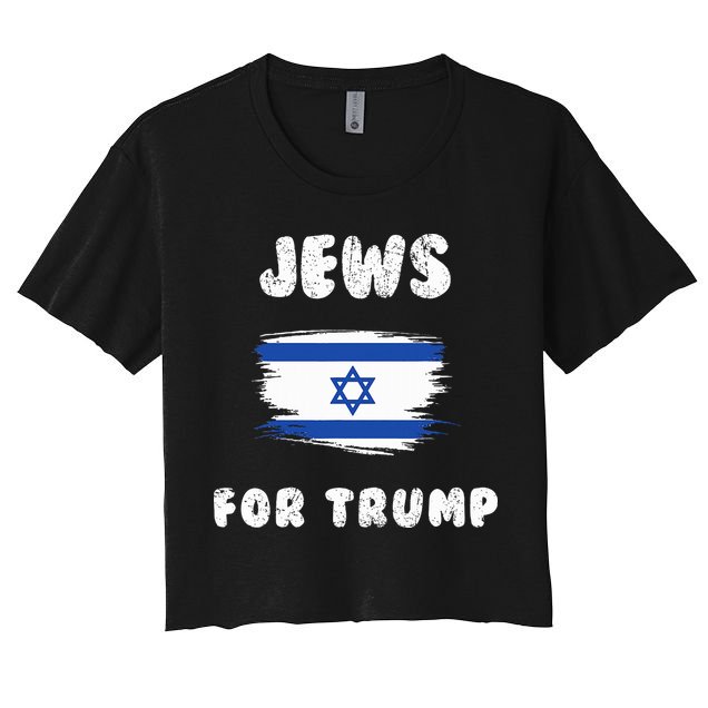 Jewish Israel Flag Jews for Trump  Crop Top