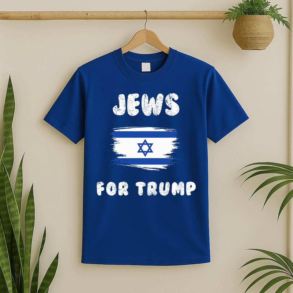 Jewish Israel Flag Jews for Trump  T-Shirt