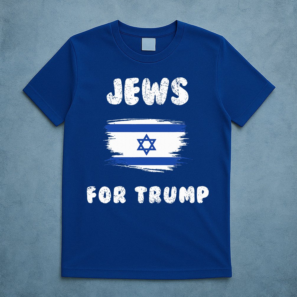 Jewish Israel Flag Jews for Trump  T-Shirt