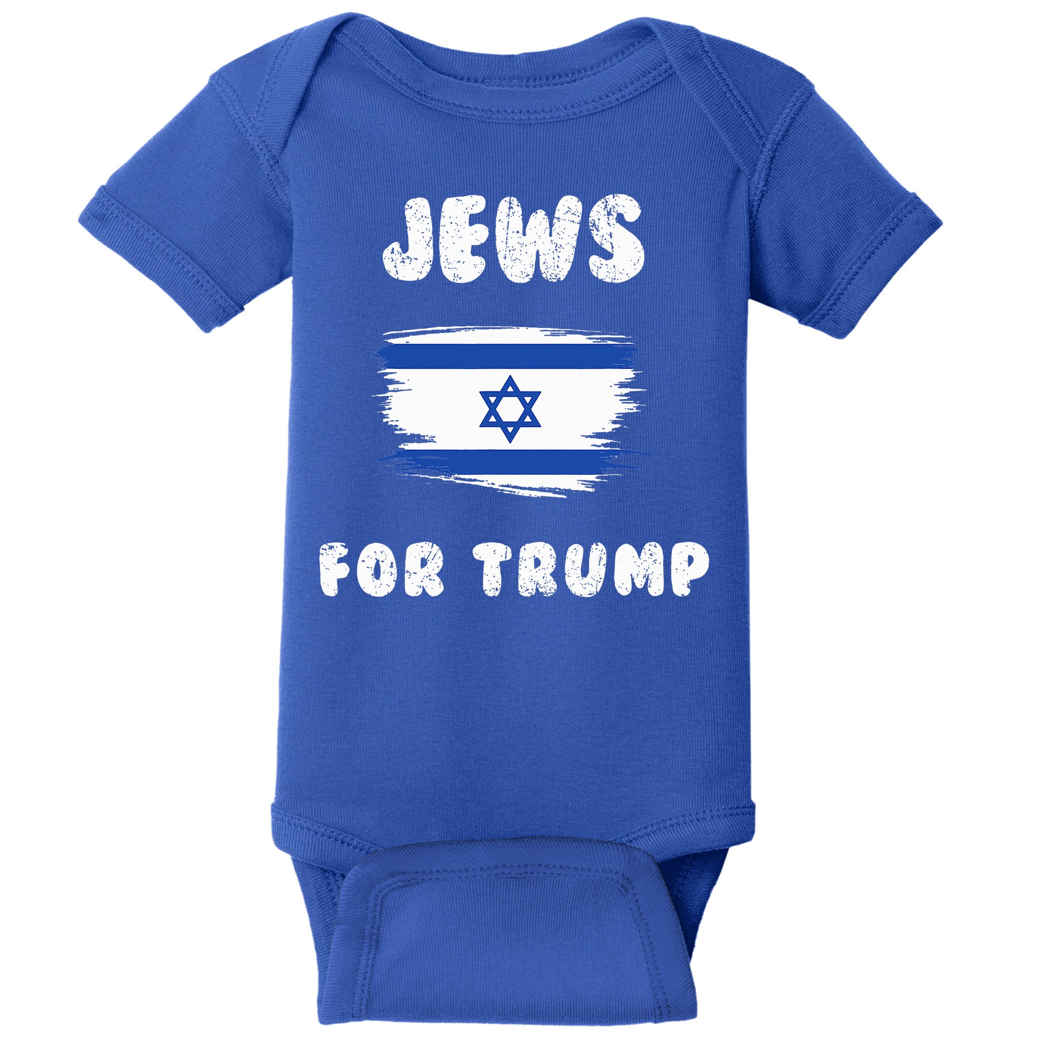 Jewish Israel Flag Jews for Trump  Baby Bodysuit