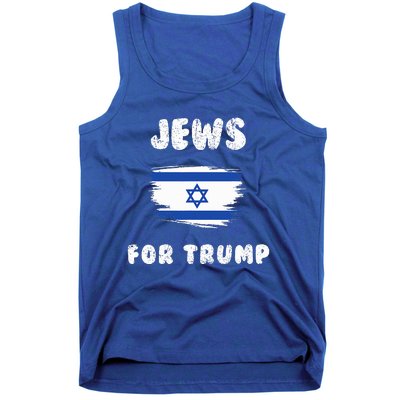 Jewish Israel Flag Jews for Trump  Tank Top