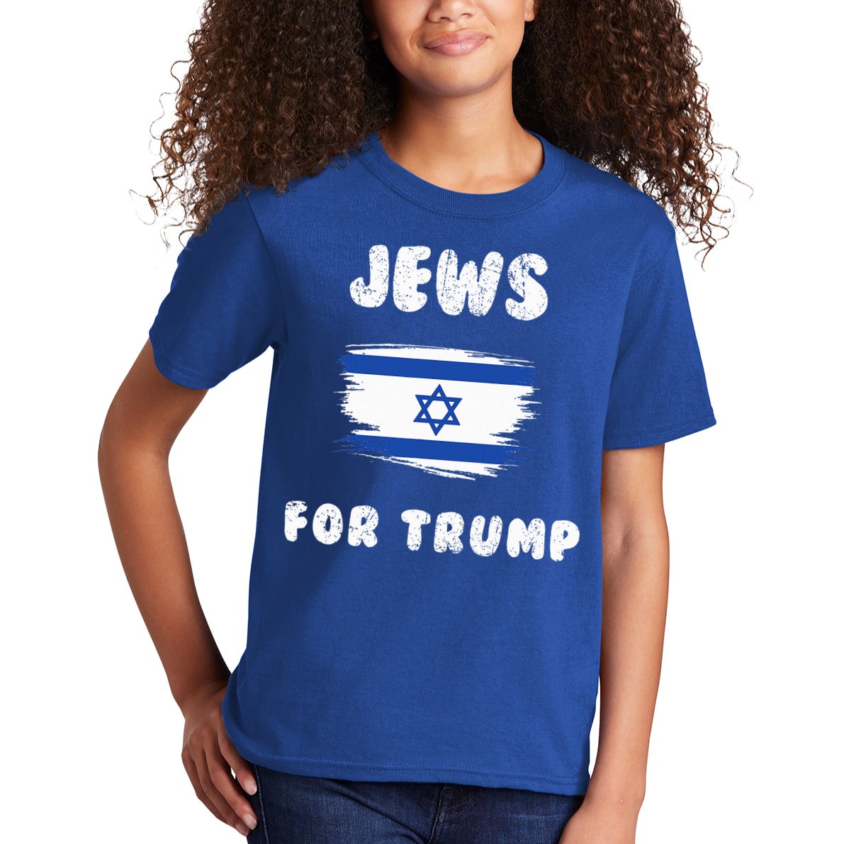 Jewish Israel Flag Jews for Trump  Kids T-Shirt