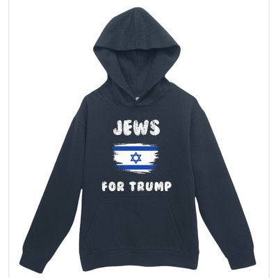 Jewish Israel Flag Jews for Trump  Urban Pullover Hoodie