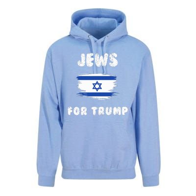 Jewish Israel Flag Jews for Trump  Unisex Surf Hoodie