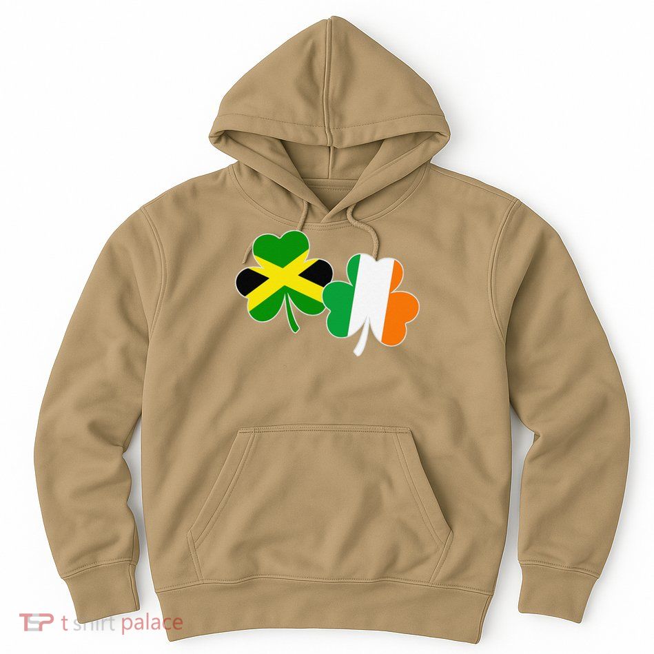 Jamaican Irish Flag Shamrock Jamaica Ireland Hoodie