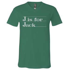 J Is For Jack Awesome Back To School Gift For Kids V-Neck T-Shirt