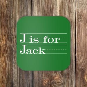 J Is For Jack Awesome Back To School Gift For Kids Coaster